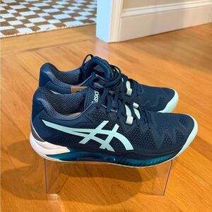 2021 Asics Women’s Gel Resolution 8 Clay 'Light Indigo Clear Blue NWT